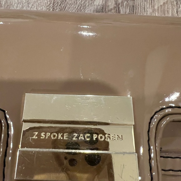 Z Spoke Zac Posen patent tan brown crossbody purse - Picture 3 of 10